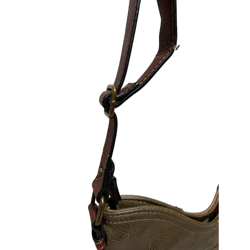 B.O.C Womens Two-Tone Faux Leather Crossbody Bag Purse With Adjustable Strap - Picture 4 of 13